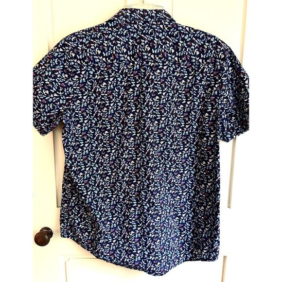Men’s XL English Laundry Cotton Short Sleeve Button Front Shirt-Butterfly,Birds - Picture 2 of 5